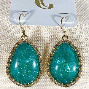 Charming Charlie Turquoise Color Resin Earrings